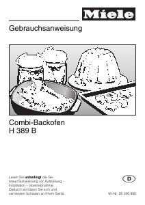 Bedienungsanleitung Miele H 389 B Herd