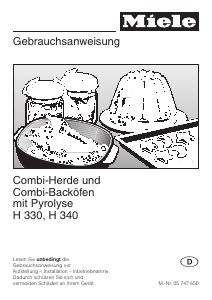 Bedienungsanleitung Miele H 340 EP Herd