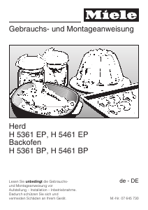 Bedienungsanleitung Miele H 5361 EP Herd