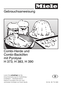 Bedienungsanleitung Miele H 383-2 EP-KAT Herd