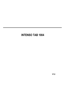 Manuale Intenso TAB 1004 Tablet