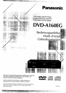 Mode d’emploi Panasonic DVD-A160EG Lecteur DVD