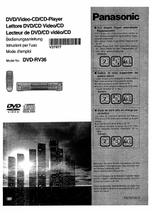Manuale Panasonic DVD-RV36 Lettore DVD