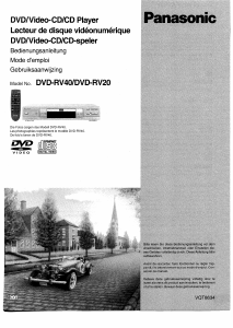 Mode d’emploi Panasonic DVD-RV40 Lecteur DVD