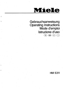 Mode d’emploi Miele HM 5311 Appareil à repasser