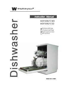 Manual White-Westinghouse WDFD09JFCWD Dishwasher