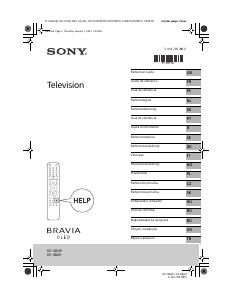 Manuale Sony Bravia KE-48A9 OLED televisore