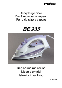 Bedienungsanleitung Rotel BE 935 Bügeleisen