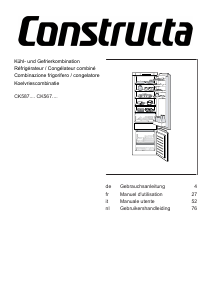 Handleiding Constructa CK567VSF0 Koel-vries combinatie