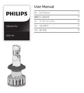Manual Philips 11005U50CWX2 Ultinon Pro Car Headlight
