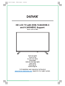 Manual de uso Denver LED-3271MK2 UK Televisor de LED