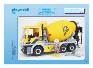 Handleiding Playmobil set 9887 Construction Betonmixer