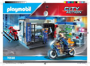 Bruksanvisning Playmobil set 70568 Police Polis rymning från fängelset