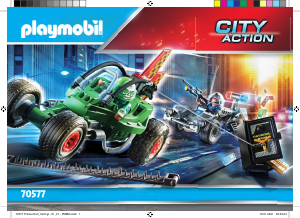 Bedienungsanleitung Playmobil set 70577 Police Polizei-kart verfolgung des tresorräubers