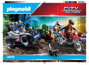 Manual de uso Playmobil set 70570 Police Vehículo todoterreno de policía persecución del ladrón de tesoros.