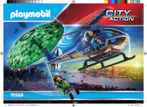 Brugsanvisning Playmobil set 70569 Police Politihelikopter faldskskærms-forfølgelse