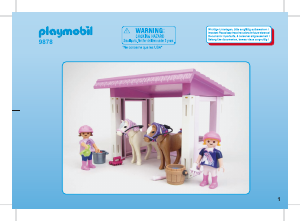 Bruksanvisning Playmobil set 9878 Riding Stables Pony shelter