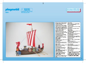 Bedienungsanleitung Playmobil set 9891 Vikings Wikingerschiff