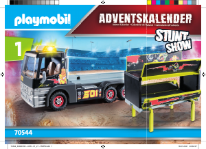 Bruksanvisning Playmobil set 70544 Christmas Jumbo advent calendar - stunt show
