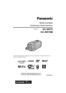 Mode d’emploi Panasonic HC-W570EF Caméscope