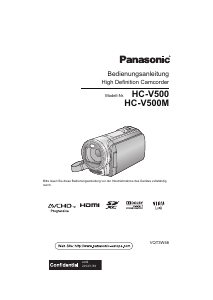 Bedienungsanleitung Panasonic HC-V500MEG Camcorder