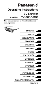 Manuale Panasonic TY-ER3D6ME Occhiali 3D