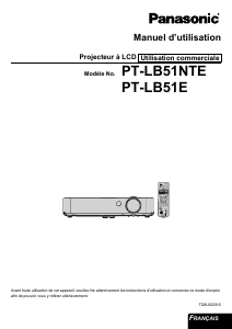 Mode d’emploi Panasonic PT-LB51NTE Projecteur