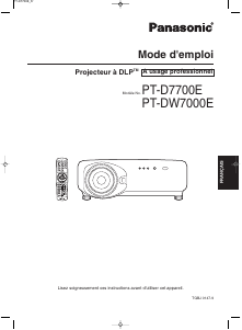 Mode d’emploi Panasonic PT-DW7700E Projecteur