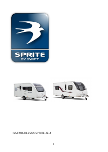 Handleiding Sprite Cruzer (2014) Caravan