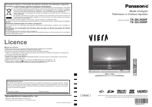 Mode d’emploi Panasonic TX-32LX600F Viera Téléviseur LCD