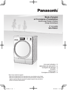 Mode d’emploi Panasonic NH-P80G1WDE Sèche-linge