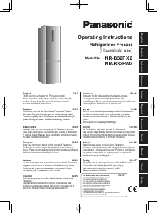 Bedienungsanleitung Panasonic NR-B32FX2 Kühl-gefrierkombination