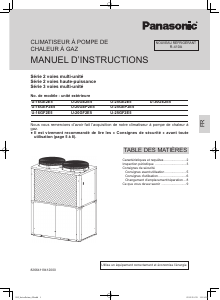 Mode d’emploi Panasonic U-20GE2E5 Climatiseur