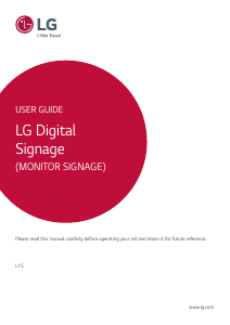 Bruksanvisning LG 43SE3KB-B LED skärm