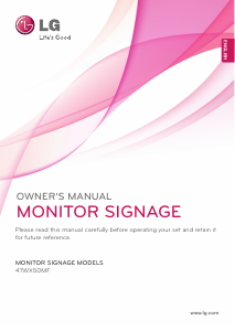 Handleiding LG 47WX50MF-B LED monitor