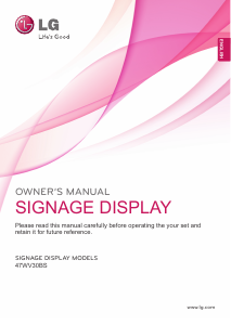 Handleiding LG 47WV30BS-B LED monitor