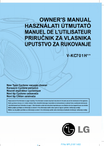 Manual LG V-KC701HTU Vacuum Cleaner