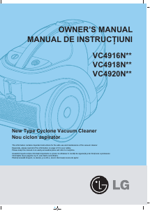 Manual LG VC4920NRTT Vacuum Cleaner