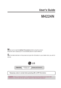 Manual LG M4224NCB32 LCD Monitor