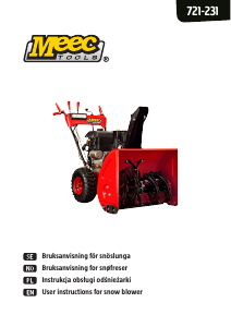 Bruksanvisning Meec Tools 721-231 Snöslunga