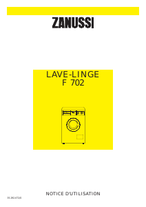 Mode d’emploi Zanussi F 702 Lave-linge