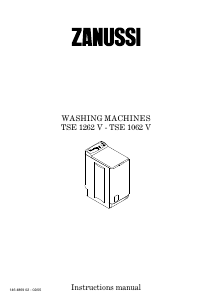 Manual Zanussi TSE1062V Washing Machine