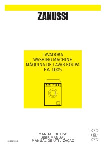 Manual de uso Zanussi FA 1005 Lavadora