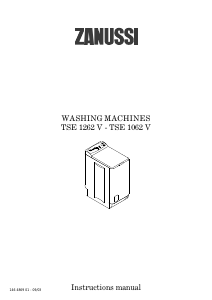 Handleiding Zanussi TSE1262V Wasmachine