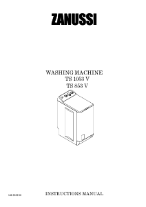 Manual Zanussi TS853V Washing Machine