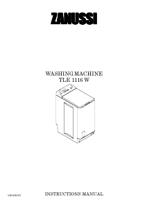 Manual Zanussi TLE1116W Washing Machine