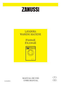 Manual de uso Zanussi FA 884 E Lavadora