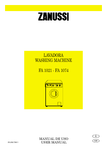 Manual Zanussi FA 1021 Washing Machine