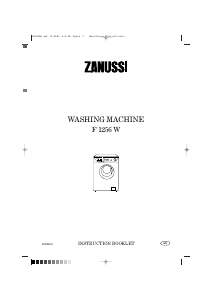 Manual Zanussi F 1256 W Washing Machine