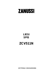 Bruksanvisning Zanussi ZCV511N Spis